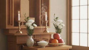 一周忌・年忌法要の仏壇（イメージ）